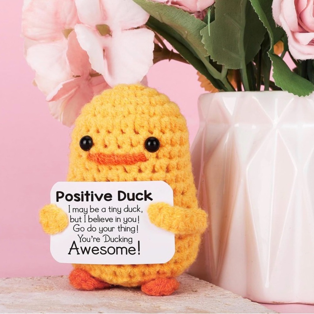 Positive Crocheted Duck Plush